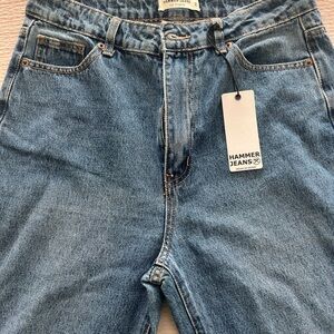 Vintage Wash Blue Wide Leg Flare Jeans